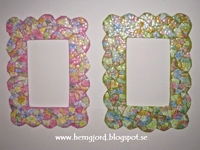 Hemgjord Cardboard and Eggshells Frames